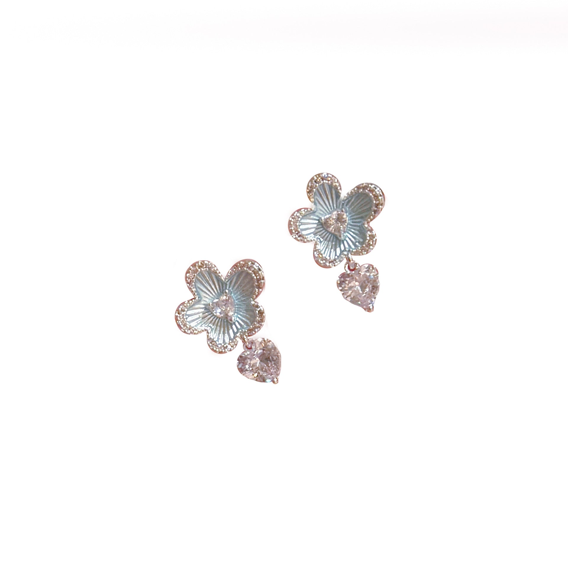 Fresh Summer Flower Stud Earrings, Luxury Sweet Gentle Dainty Elegant All-match Women Ear Jewelry