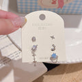Shiny Star & Moon Stud Earrings, S925 Sterling Silver Posts, Niche Luxury Dainty Sweet Cool Tone All-match Earrings