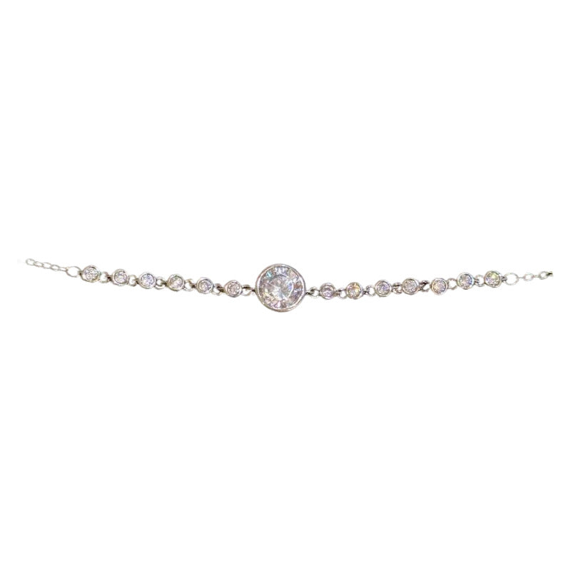 Geometric Round Link Bracelet, Minimalist Niche Luxury Bangle, Dainty All-match Daily Fashion Jewelry