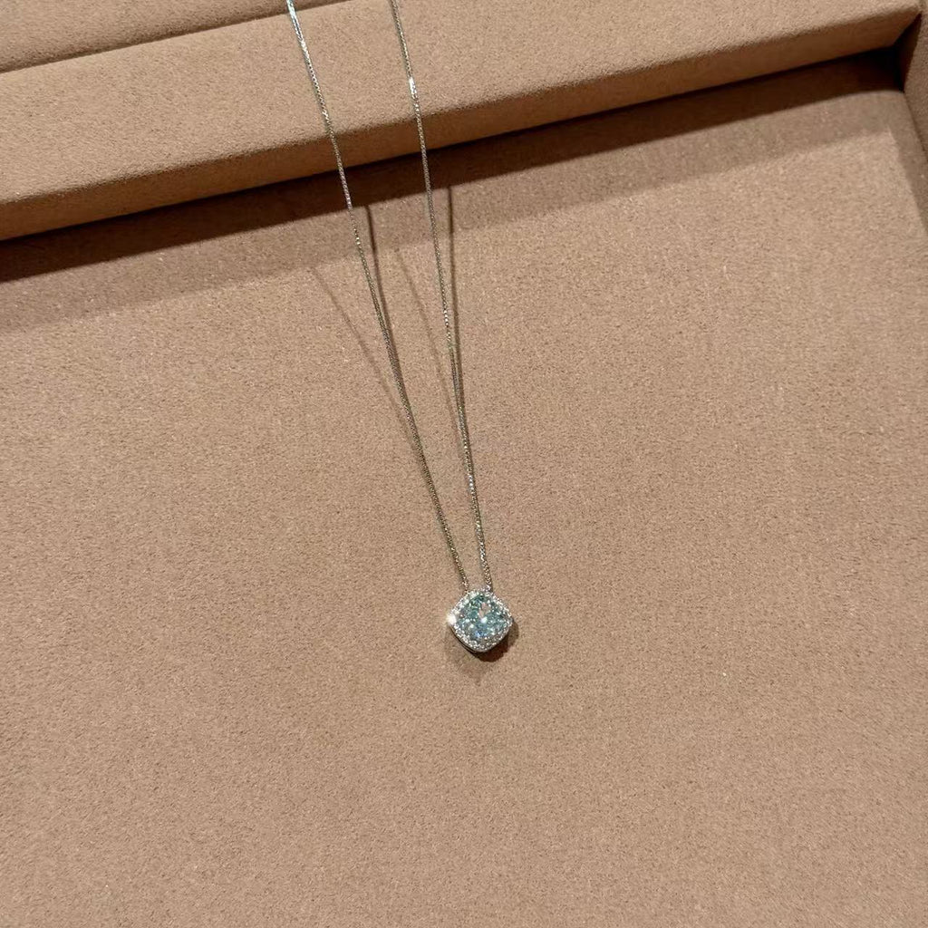 Brilliant Ice Flower Cut Necklace, Dazzling Zircon Chain, Premium Elegant Daily Women Accessories
