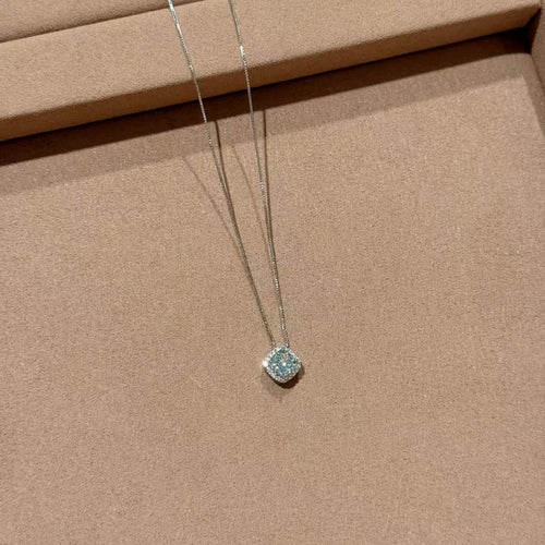 Brilliant Ice Flower Cut Necklace, Dazzling Zircon Chain, Premium Elegant Daily Women Accessories