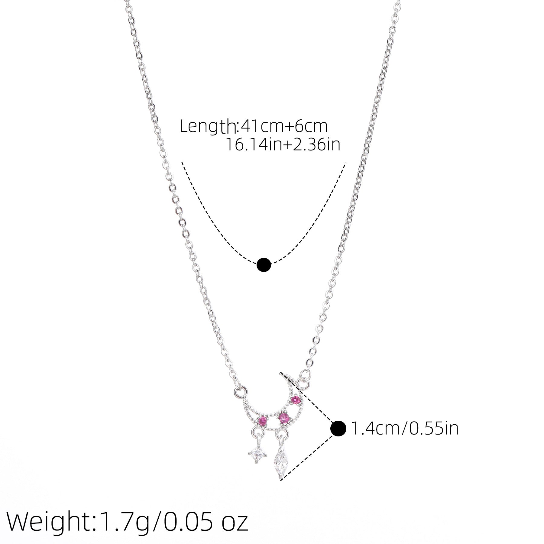 Butterfly Tassel Necklace, Star Moon Zircon Clavicle Chain, Elegant Minimalist Jewelry