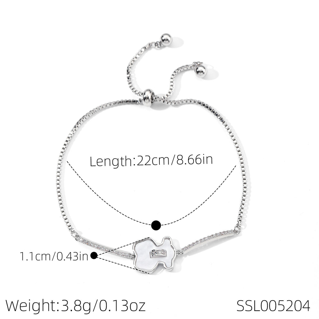 Four Seasons Charm Aquamarine Bracelet, Fashion Niche Sparkling Women Hand Jewelry, High-end Light Luxury Wrist Chain