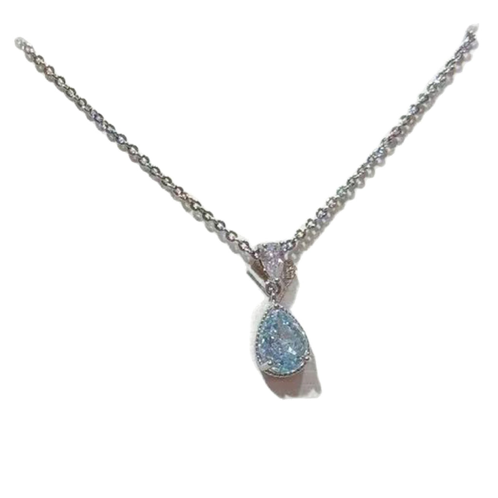 Super Shiny Ice Cut Clavicle Chain, Sparkling Water Drop Zircon Pendant Necklace, Luxury High-grade Exquisite Fashion Jewelry